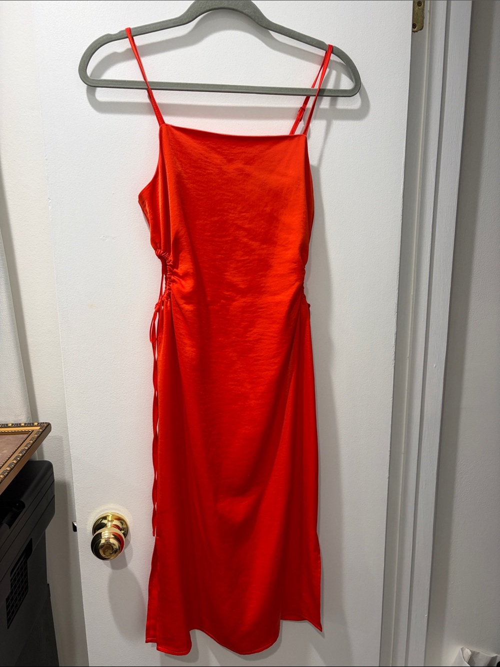 Christian Lacroix Vibrant Red Satin Midi Slip Dress